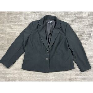 Jessica London Blazer Womens 22W Black Lined Career Padded Casual